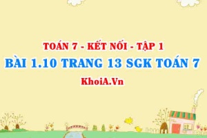 Bài 1.10 trang 13 SGK Toán 7 tập 1 Kết nối tri thức